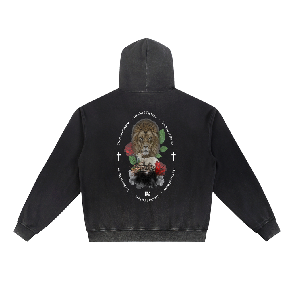 HIM Vintage Washed Gradient Fleece Hoodie