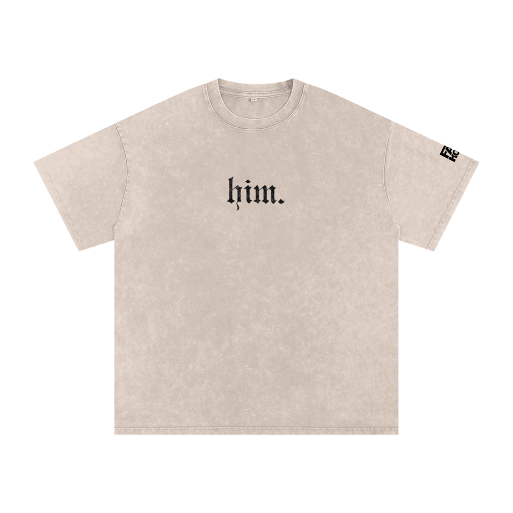 HIM Snow Washed Oversized Cotton T-Shirt