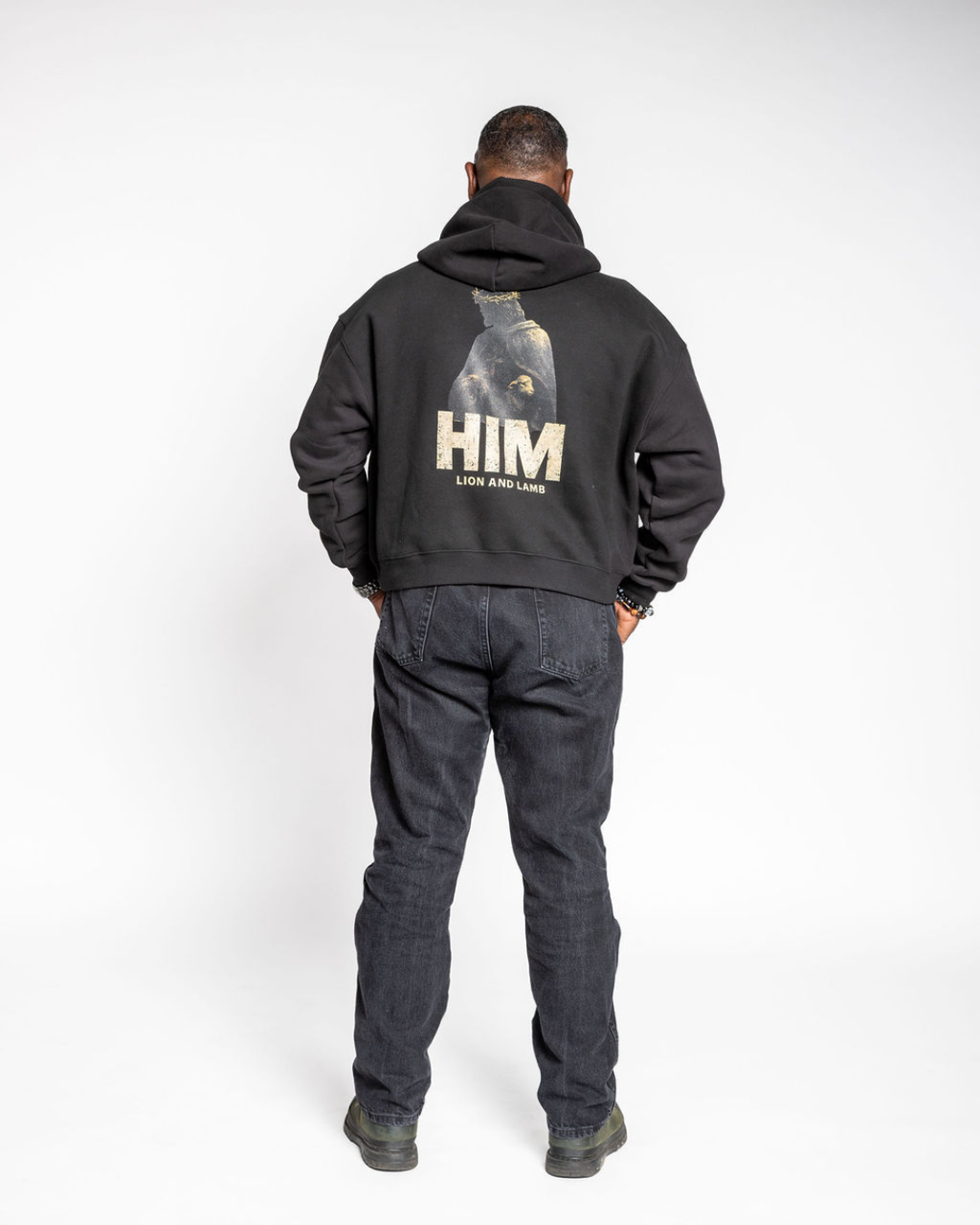 O.G. HIM Essential Oversized Boxy Fit Fleece Hoodie