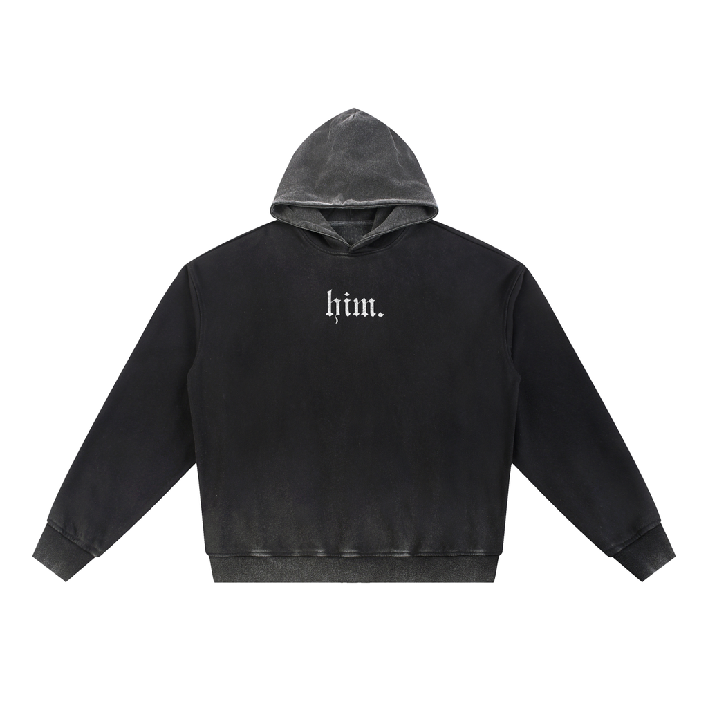 HIM Vintage Washed Gradient Fleece Hoodie