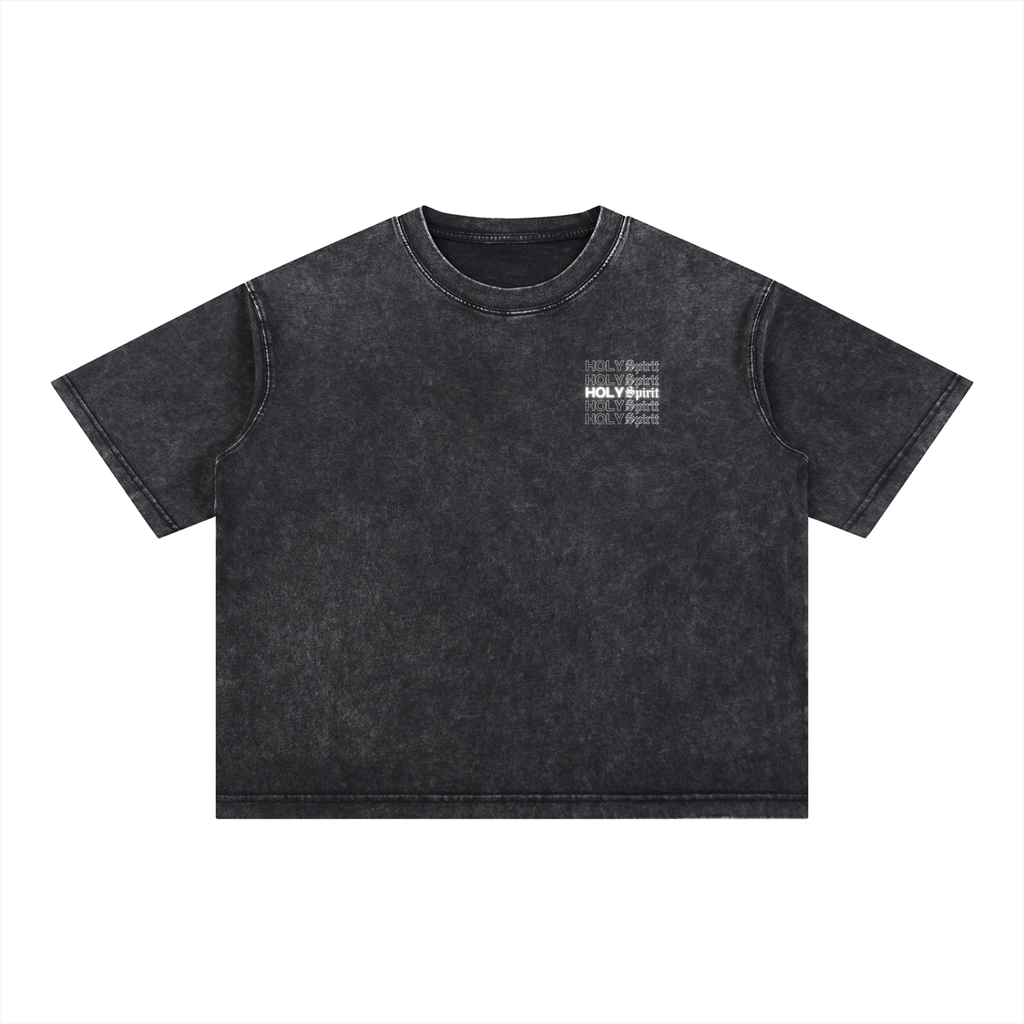 HOLY SPIRIT Mineral Wash Boxy Cotton T-Shirt