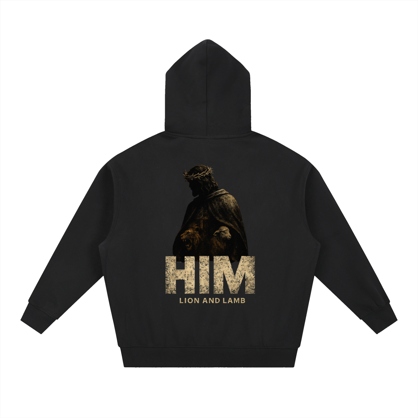 O.G. HIM Essential Oversized Boxy Fit Fleece Hoodie