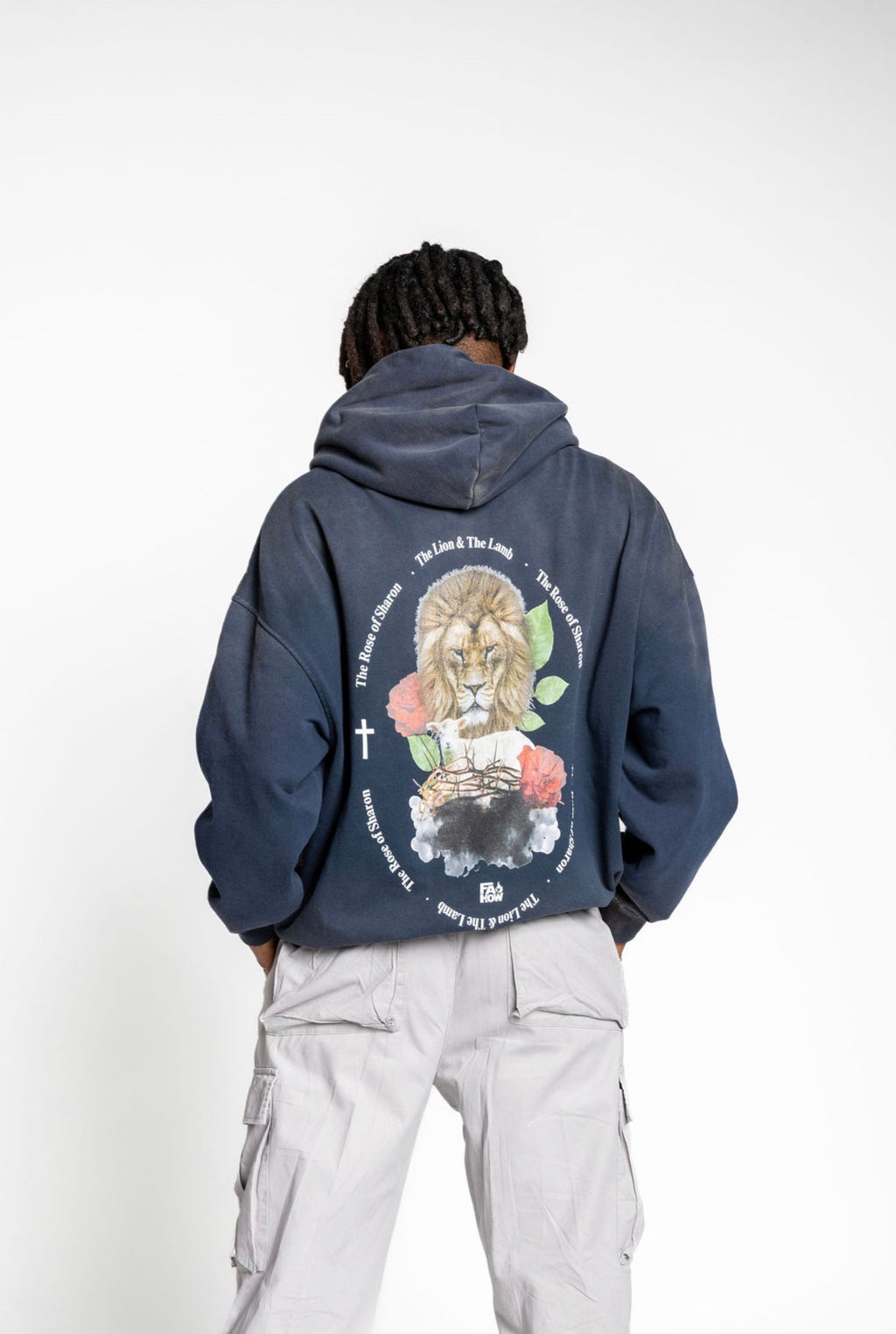 HIM Vintage Washed Gradient Fleece Hoodie