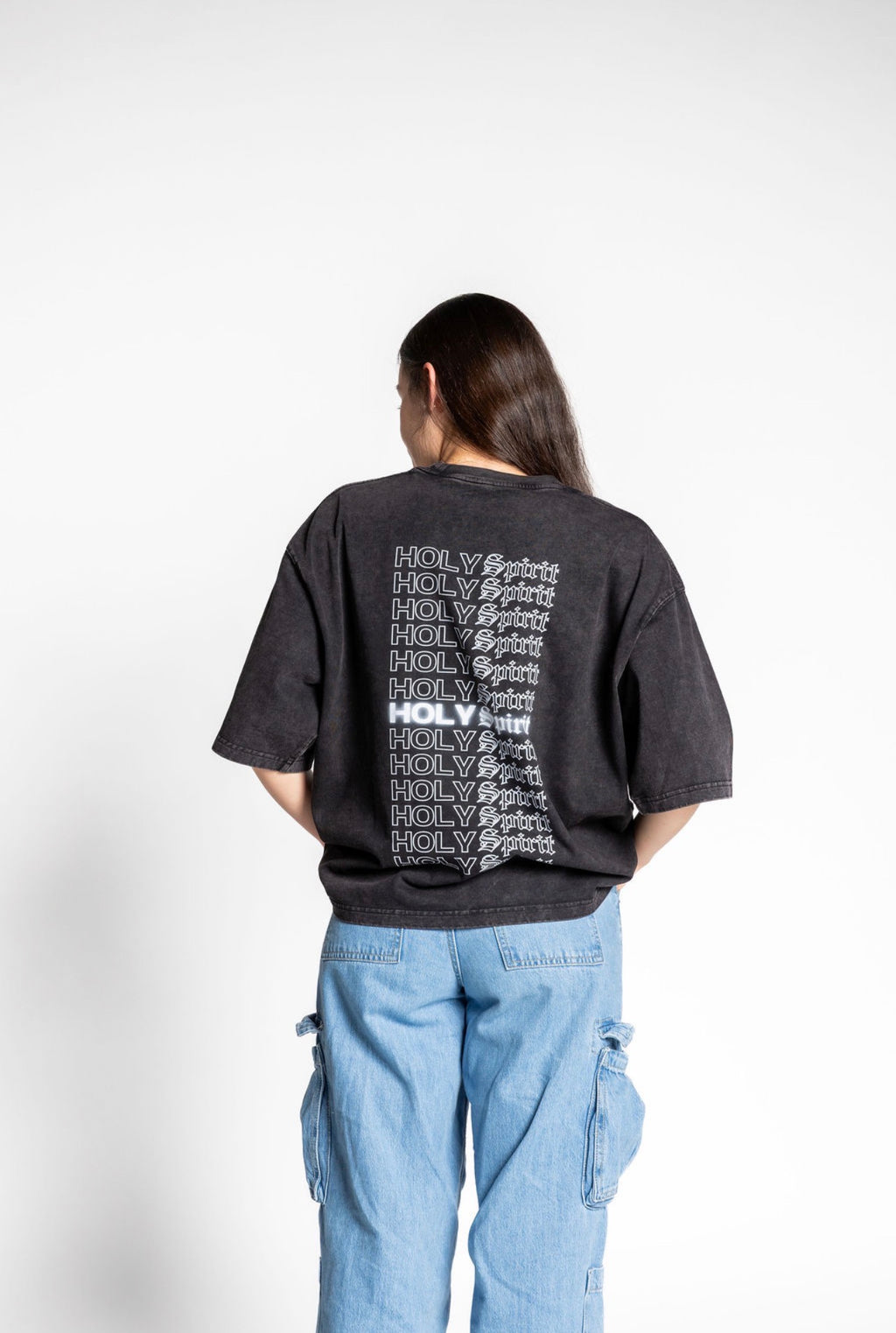 HOLY SPIRIT Mineral Wash Boxy Cotton T-Shirt