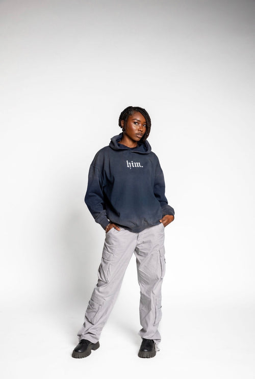 HIM Vintage Washed Gradient Fleece Hoodie